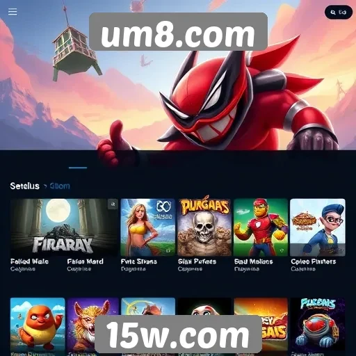 Facilidade de navegação no site de jogos um8.com