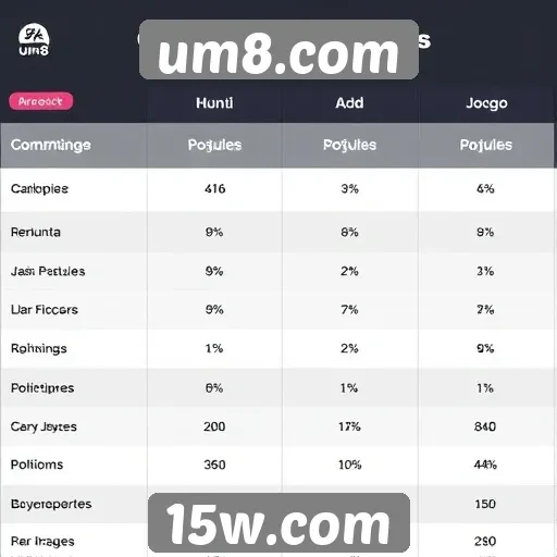 Comparativo entre jogos populares no um8.com
